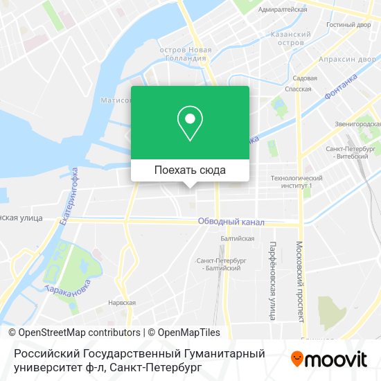 Карта Российский Государственный Гуманитарный университет ф-л