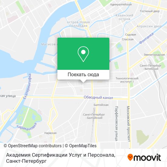 Карта Академия Сертификации Услуг и Персонала