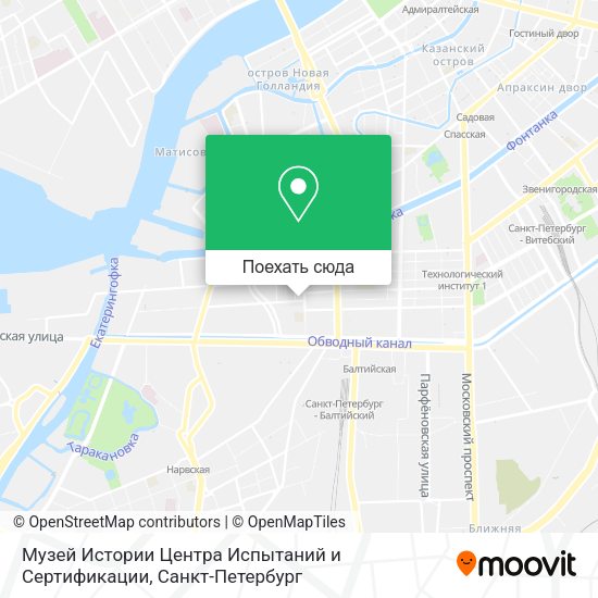Карта Музей Истории Центра Испытаний и Сертификации