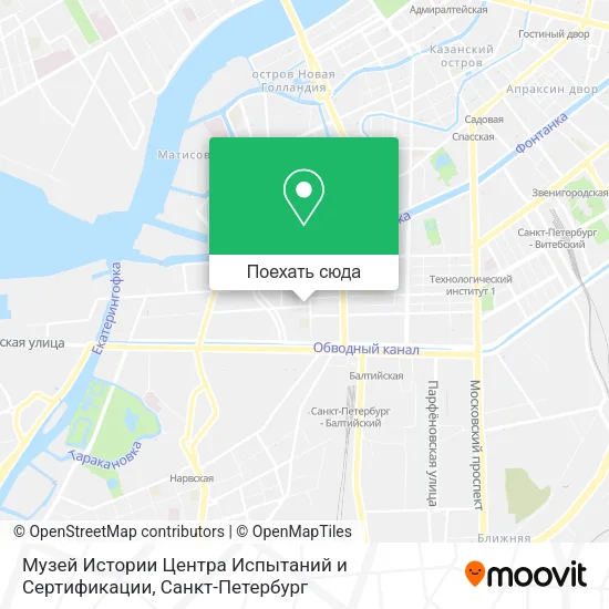 Карта Музей Истории Центра Испытаний и Сертификации