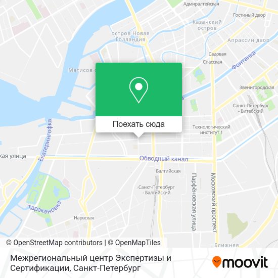 Карта Межрегиональный центр Экспертизы и Сертификации