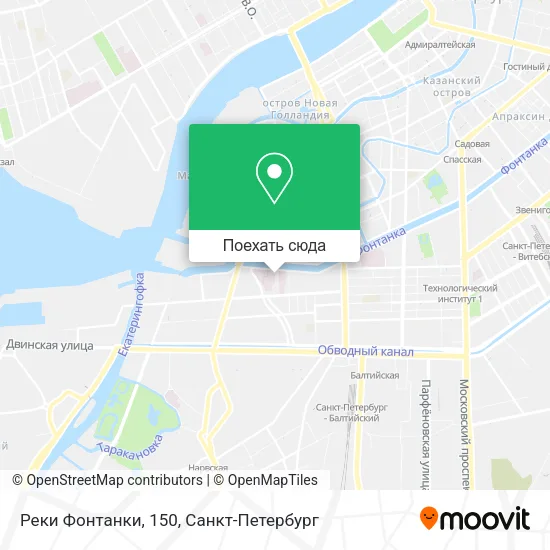 Карта Реки Фонтанки, 150