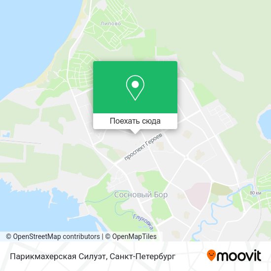 Карта Парикмахерская Силуэт