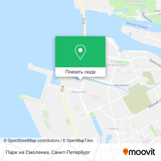 Карта Парк на Смоленке