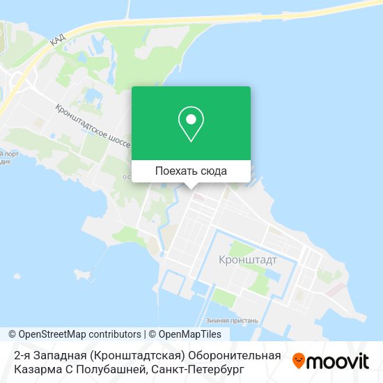 Карта 2-я Западная (Кронштадтская) Оборонительная Казарма С Полубашней