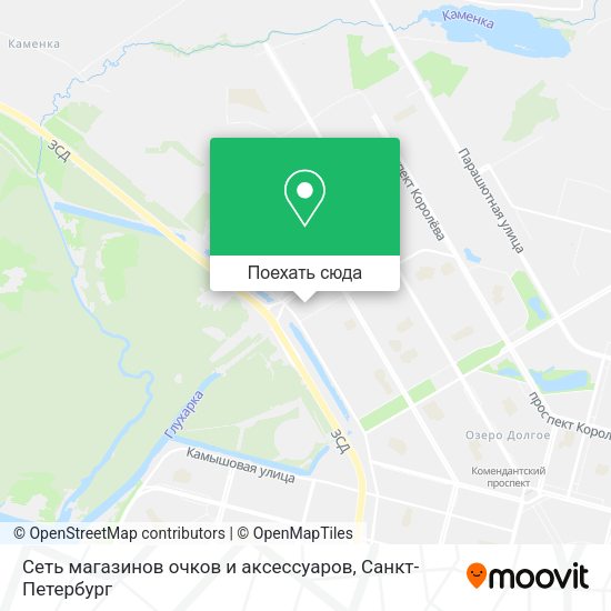 Карта Сеть магазинов очков и аксессуаров