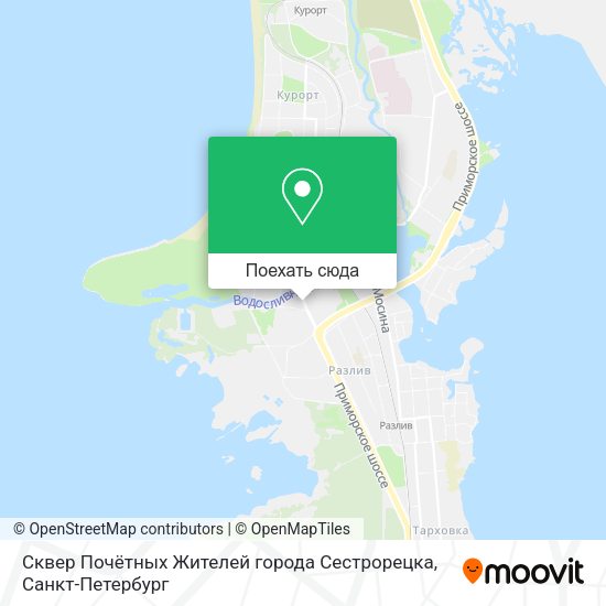 Карта Сквер Почётных Жителей города Сестрорецка