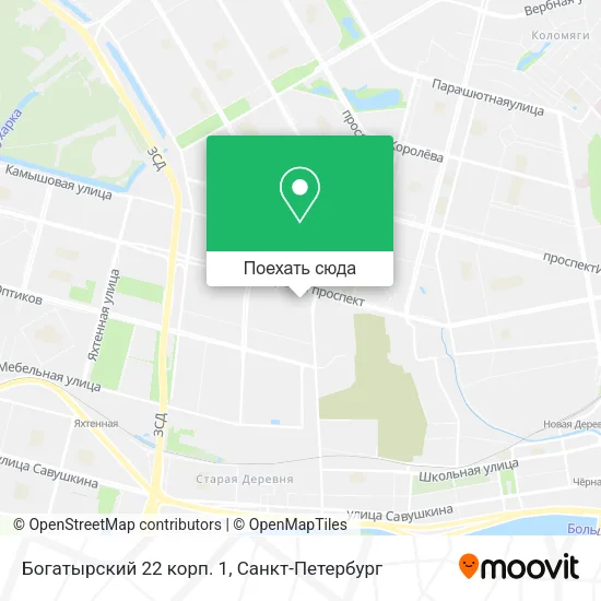 Карта Богатырский 22 корп. 1