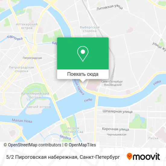 Карта 5/2 Пироговская набережная