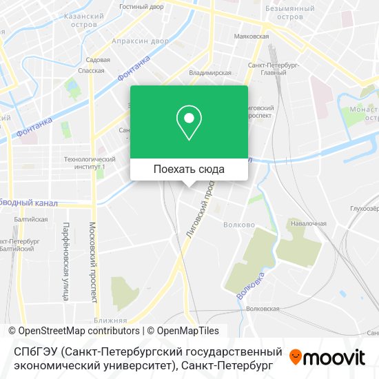 Карта СПбГЭУ (Санкт-Петербургский государственный экономический университет)