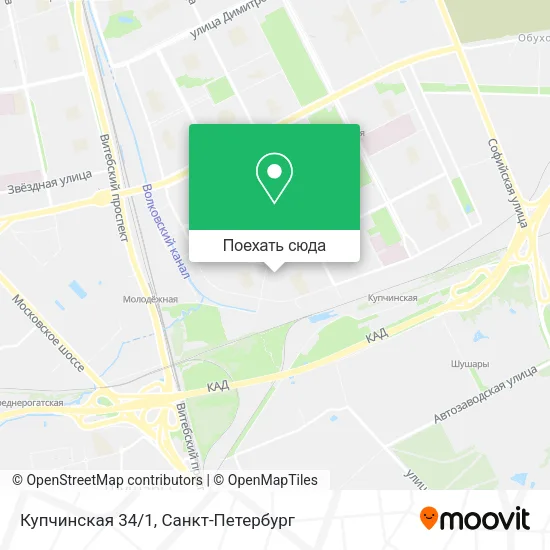 Карта Купчинская 34/1