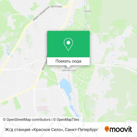 Карта Ж/д станция «Красное Село»