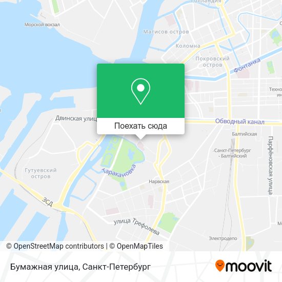 Карта Бумажная улица