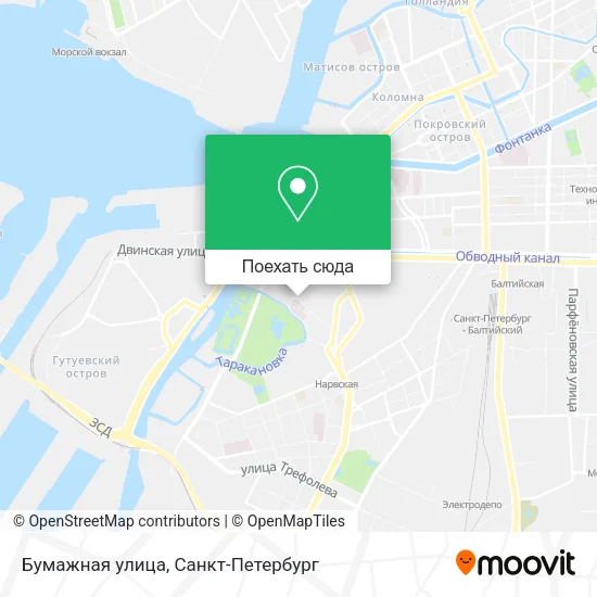 Карта Бумажная улица