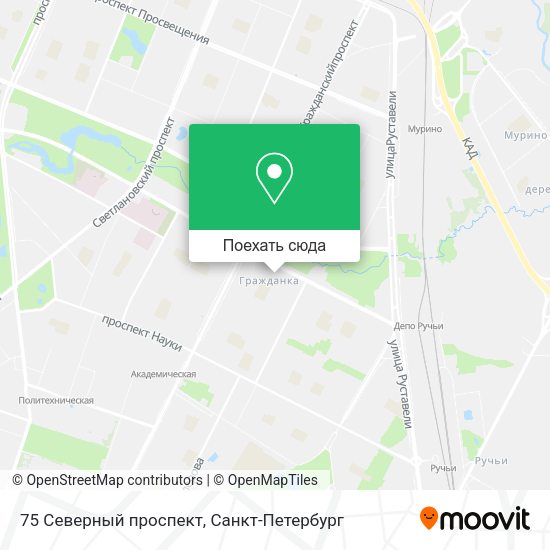 Карта 75 Северный проспект