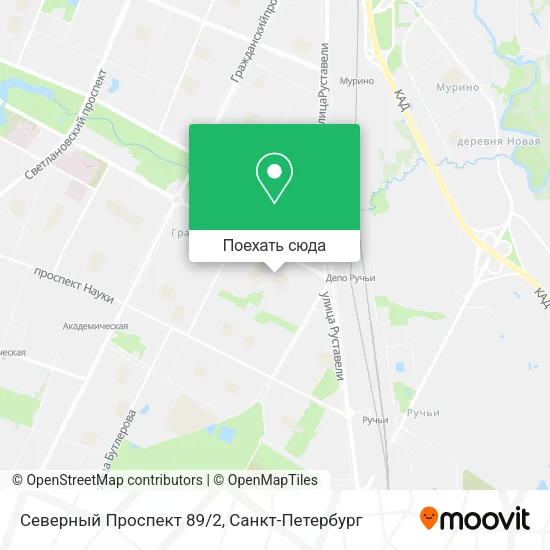 Карта Северный Проспект 89/2