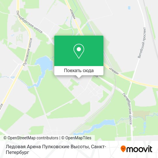 Карта Ледовая Арена Пулковские Высоты