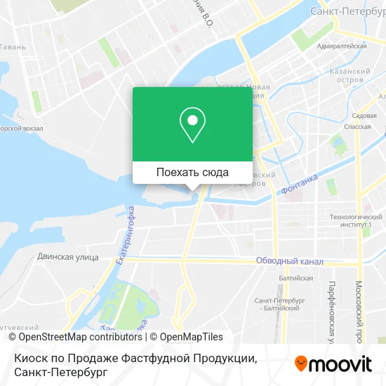 Карта Киоск по Продаже Фастфудной Продукции