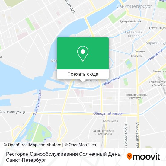 Карта Ресторан Самообслуживания Солнечный День