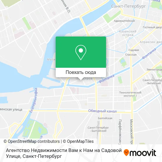 Карта Агентство Недвижимости Вам к Нам на Садовой Улице