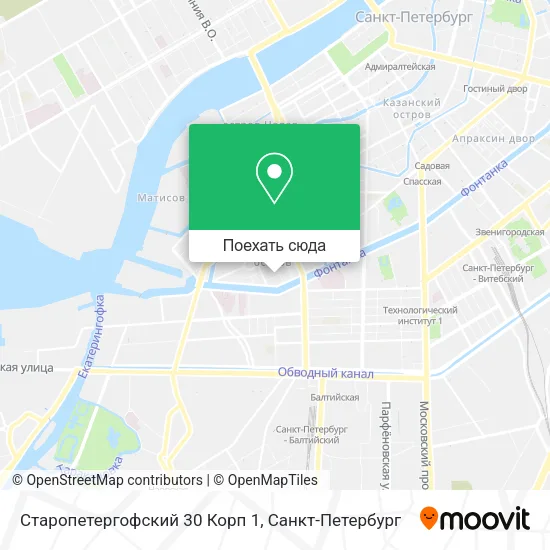 Карта Старопетергофский 30 Корп 1