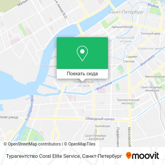 Карта Турагентство Coral Elite Service