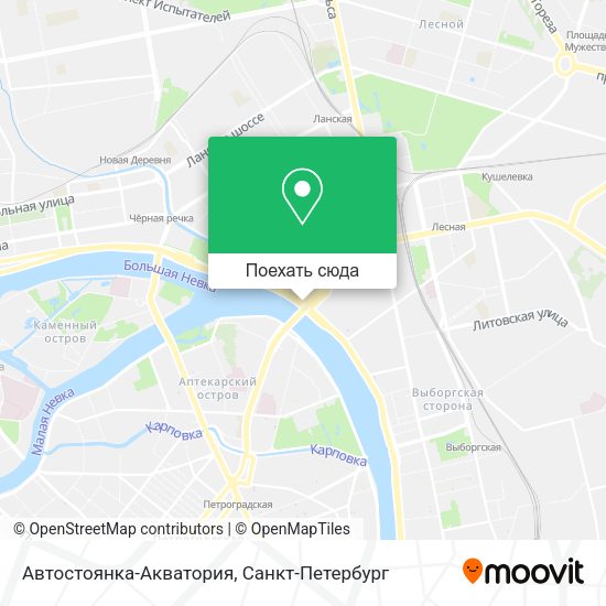 Карта Автостоянка-Акватория
