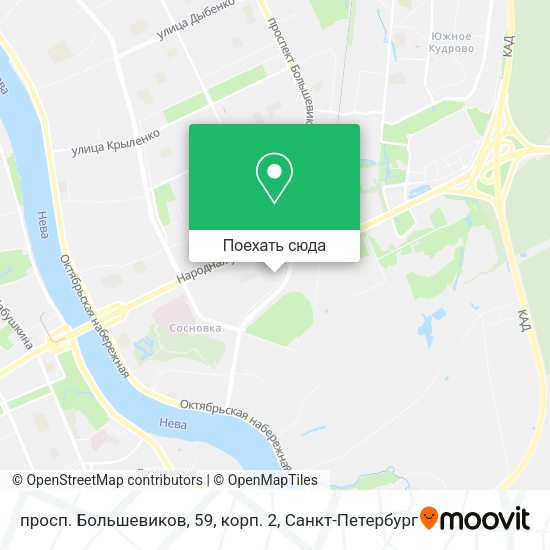 Карта просп. Большевиков, 59, корп. 2