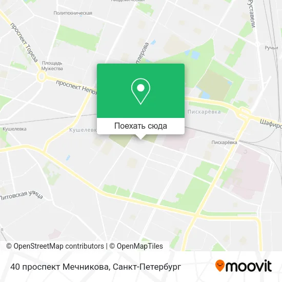 Карта 40 проспект Мечникова