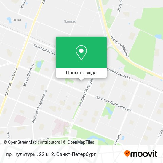 Карта пр. Культуры, 22 к. 2