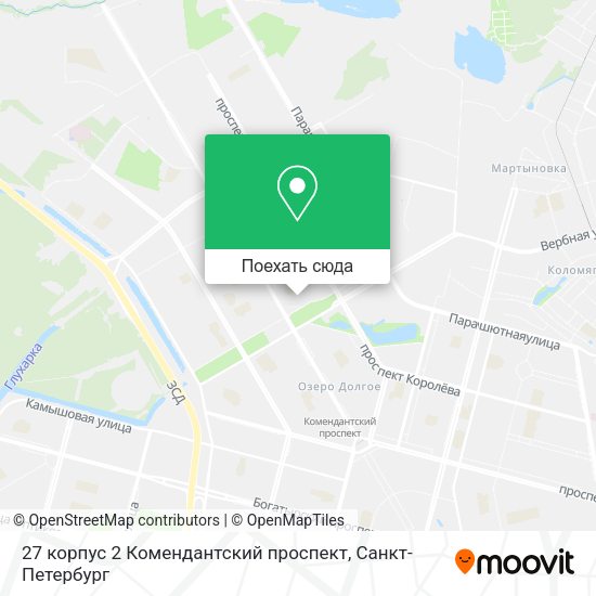 Карта 27 корпус 2 Комендантский проспект