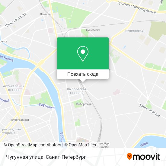 Карта Чугунная улица
