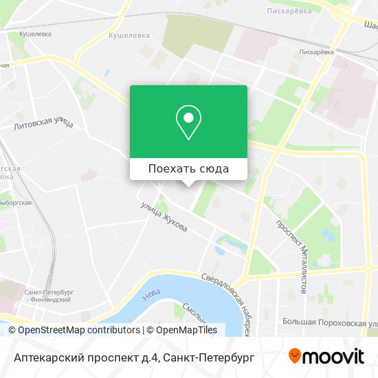 Карта Аптекарский проспект д.4