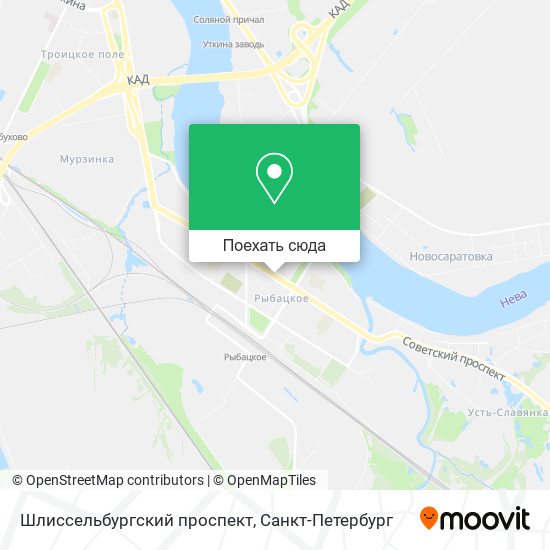 Карта Шлиссельбургский проспект
