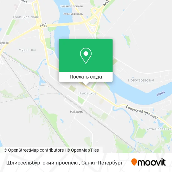 Карта Шлиссельбургский проспект