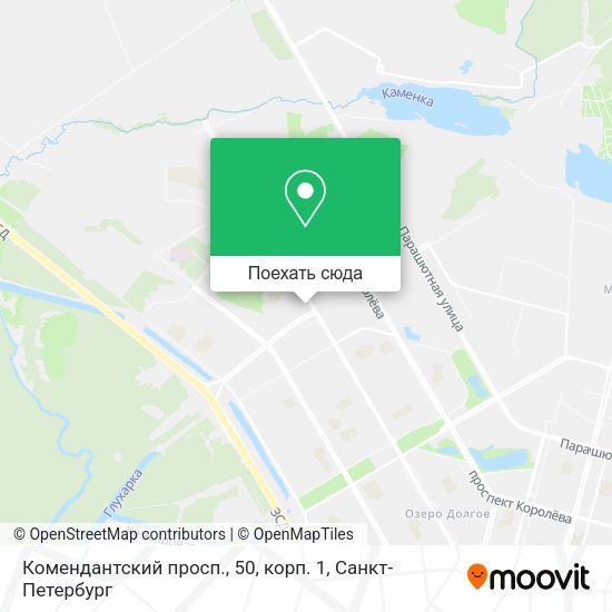 Карта Комендантский просп., 50, корп. 1