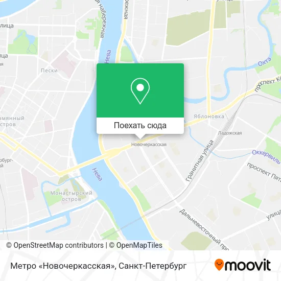 Карта Метро «Новочеркасская»