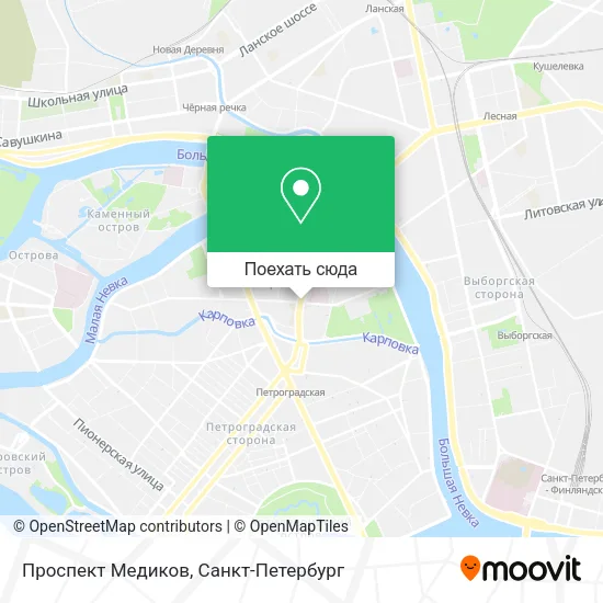 Карта Проспект Медиков
