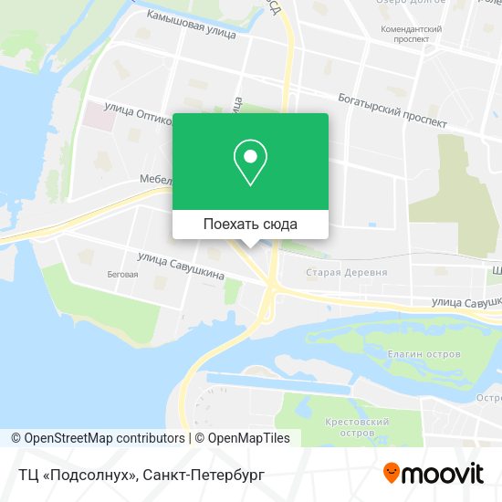 Карта ТЦ «Подсолнух»
