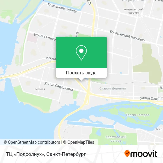 Карта ТЦ «Подсолнух»