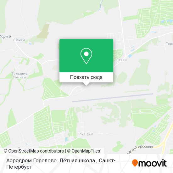Карта Аэродром Горелово. Лётная школа.