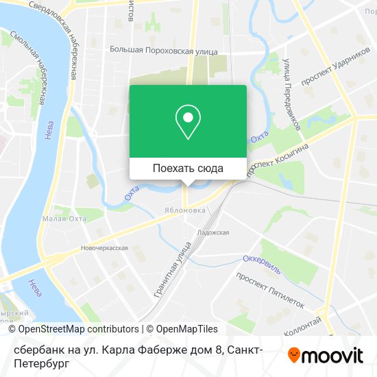 Карта сбербанк на ул. Карла Фаберже дом 8