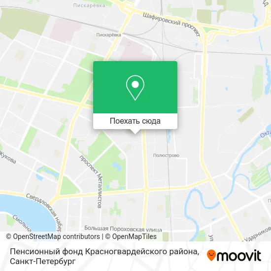 Карта Пенсионный фонд Красногвардейского района