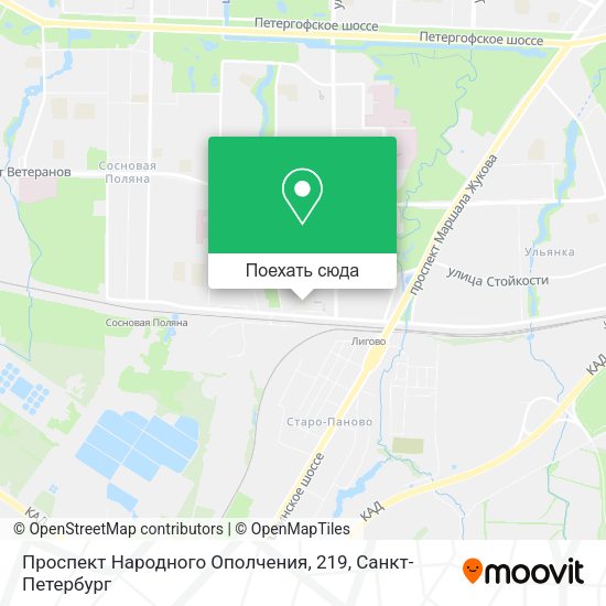 Карта Проспект Народного Ополчения, 219