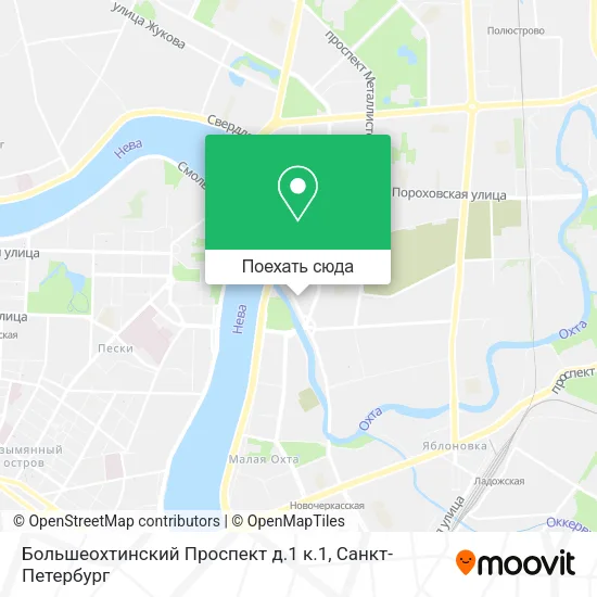 Карта Большеохтинский Проспект д.1 к.1