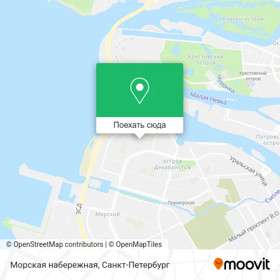 Карта Морская набережная