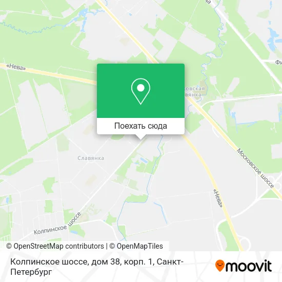 Карта Колпинское шоссе, дом 38, корп. 1