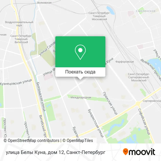 Карта улица Белы Куна, дом 12