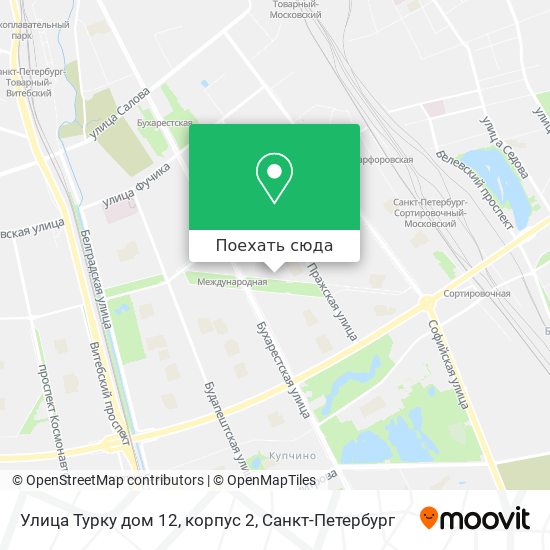 Карта Улица Турку дом 12, корпус 2