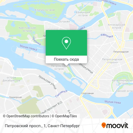 Карта Петровский просп., 1
